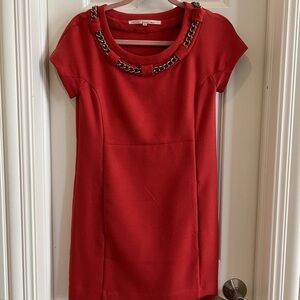 RACHEL Rachel Roy Red Orange Sheath Mini Dress size S